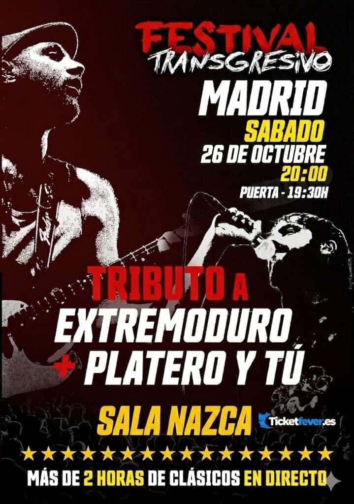 Tributo a Extremoduro y Platero y tú en Madrid en MADRID