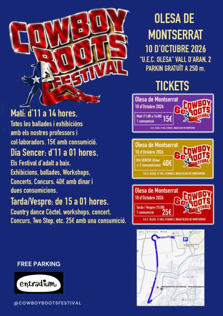 COWBOY BOOTS FESTIVAL en OLESA DE MONTSERRAT
