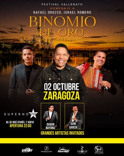 Festival Vallenato – Binomio de Oro de América en Zaragoza