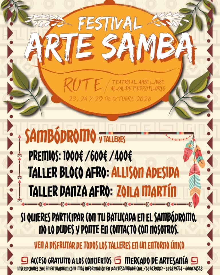 ARTE SAMBA FESTIVAL 2026 en Rute