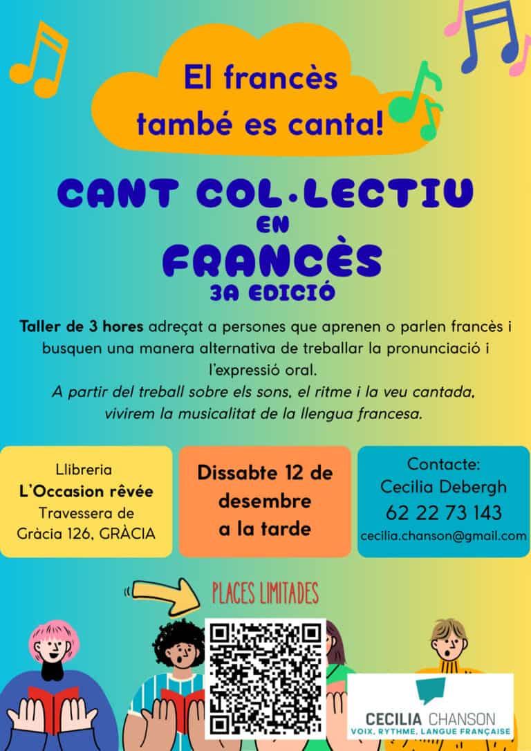 Canto colectivo en francés – edición de diciembre en Barcelona