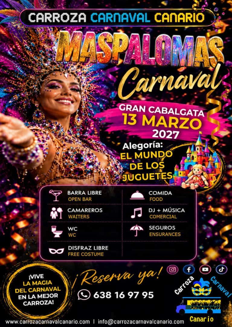 Entradas Carrozas del Carnaval de Maspalomas 2027 en Playa del Inglés