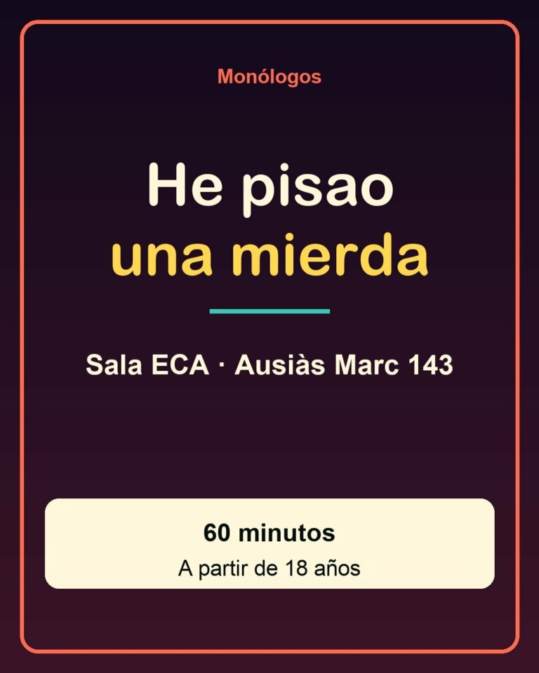 He pisao una mierda en Barcelona