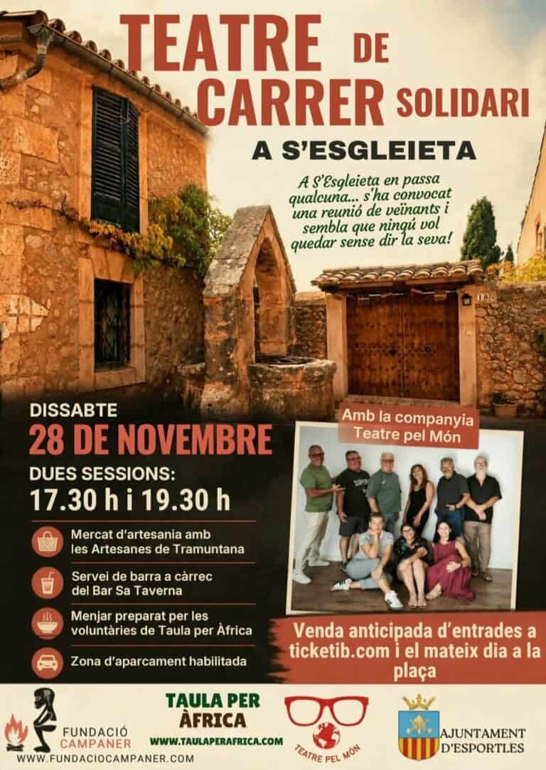 TEATRE DE CARRER SOLIDARI A S’ESGLEIETA en Esporles