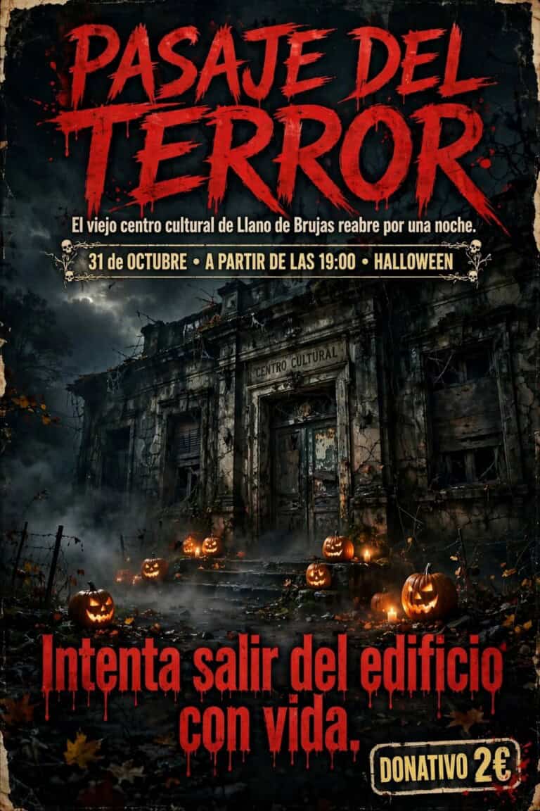 TUNEL DEL TERROR HALLOWEEN LLANO DE BRUJAS en LLANO DE BRUJAS