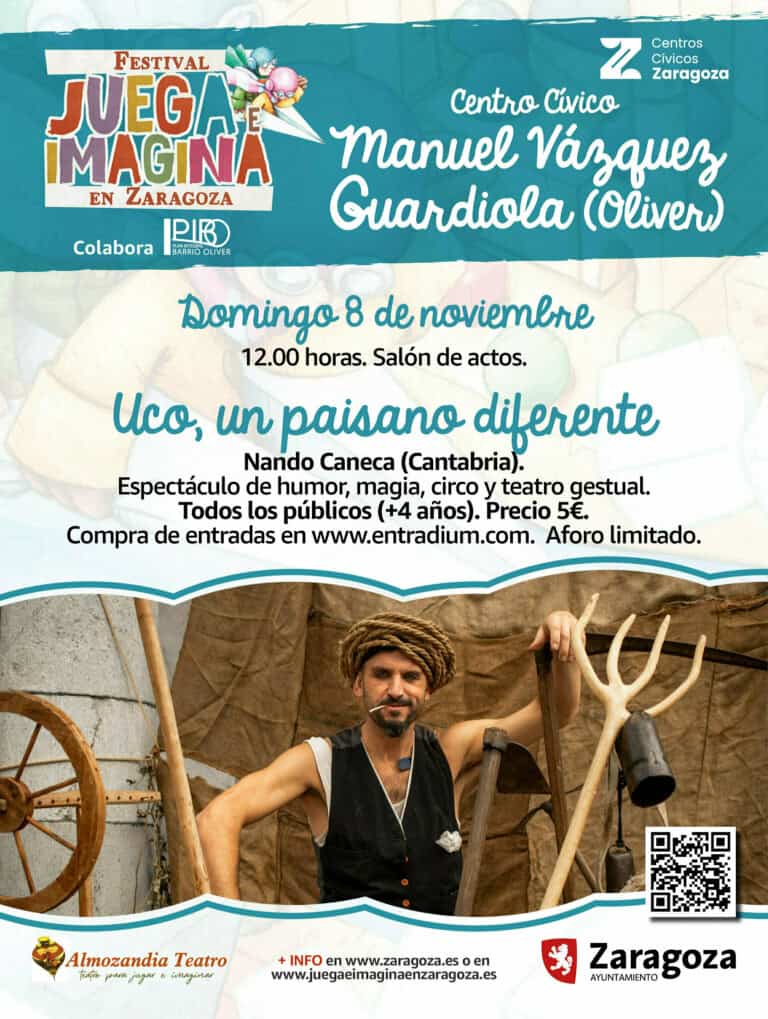 UCO, UN PAISANO DIFERENTE. Nando Caneca. FESTIVAL JUEGA E IMAGINA. C. Cívico Manuel Vázquez Guardiola (Oliver) en Zaragoza