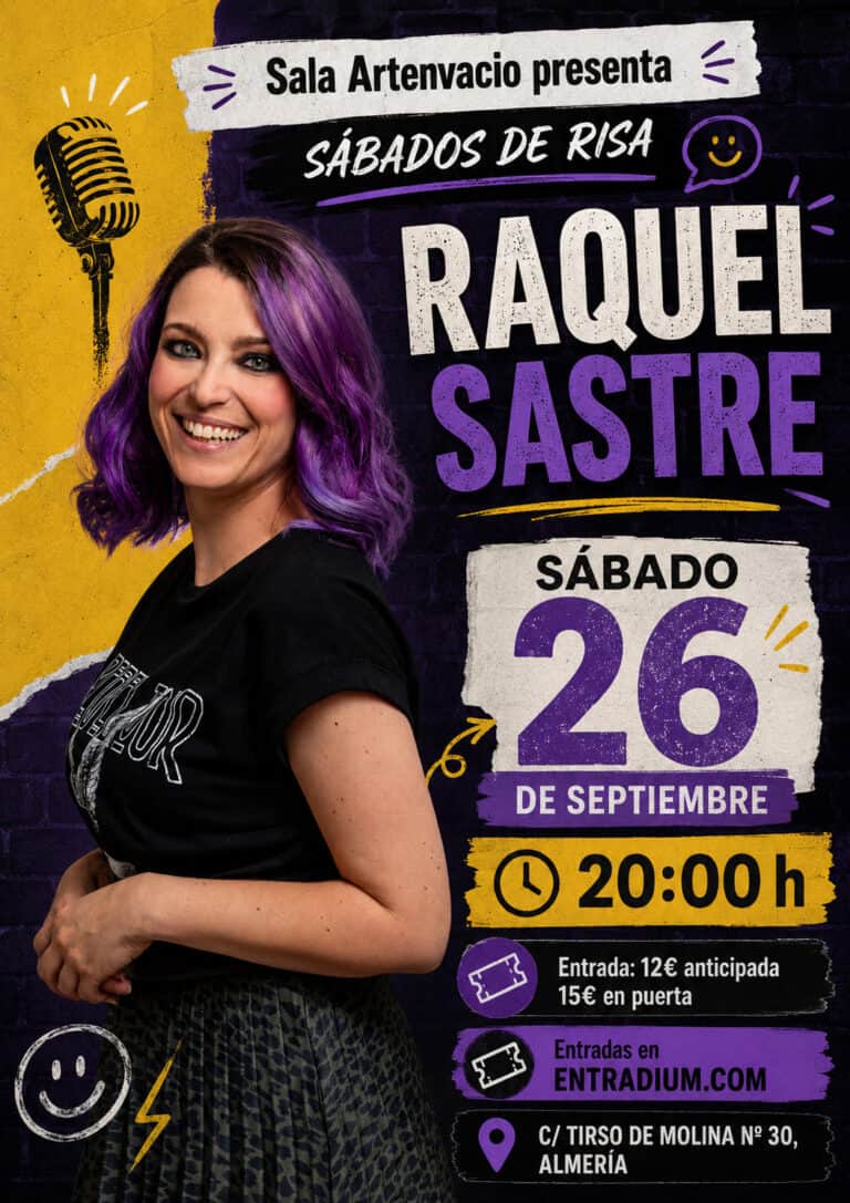 STAND UP COMEDY ARTENVACIO – RAQUEL SASTRE en ALMERÍA