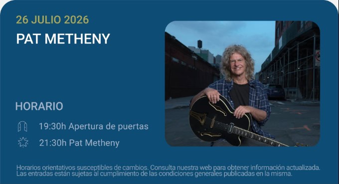 Pat Metheny – Noches del Botánico 2026 en Madrid