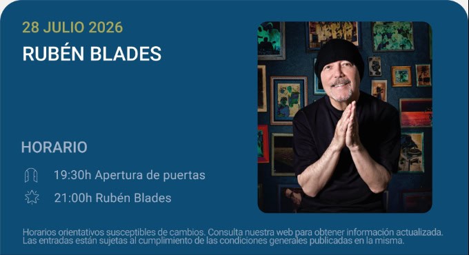 Rubén Blades con Roberto Delgado Big Band – Noches del Botánico 2026 en Madrid