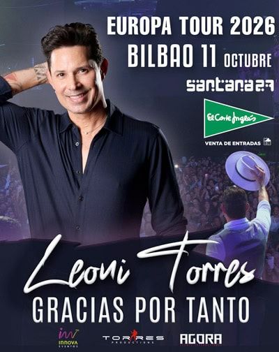 Concierto Leoni Torres- Gracias por tanto 2026 en Bilbao