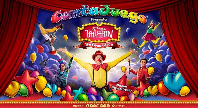 Cantajuego presenta El Payaso Tallarín – Su Gran Circo en Madrid