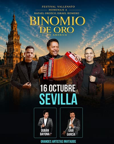 Festival Vallenato – Homenaje a Rafael Orozco, Israel Romero – Binomio de Oro de América en Sevilla