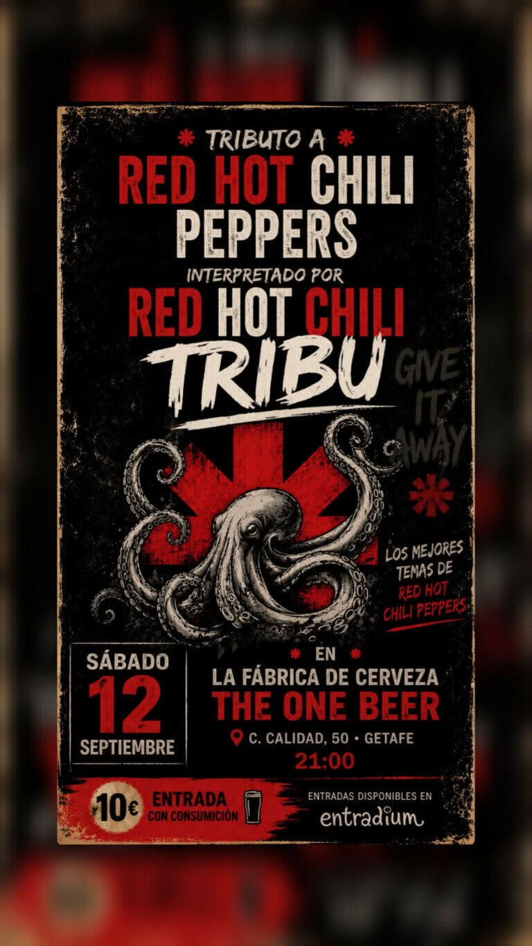 Tributo de Red hot chili peppers en fábrica de cerveza The one beer (Getafe) en Getafe