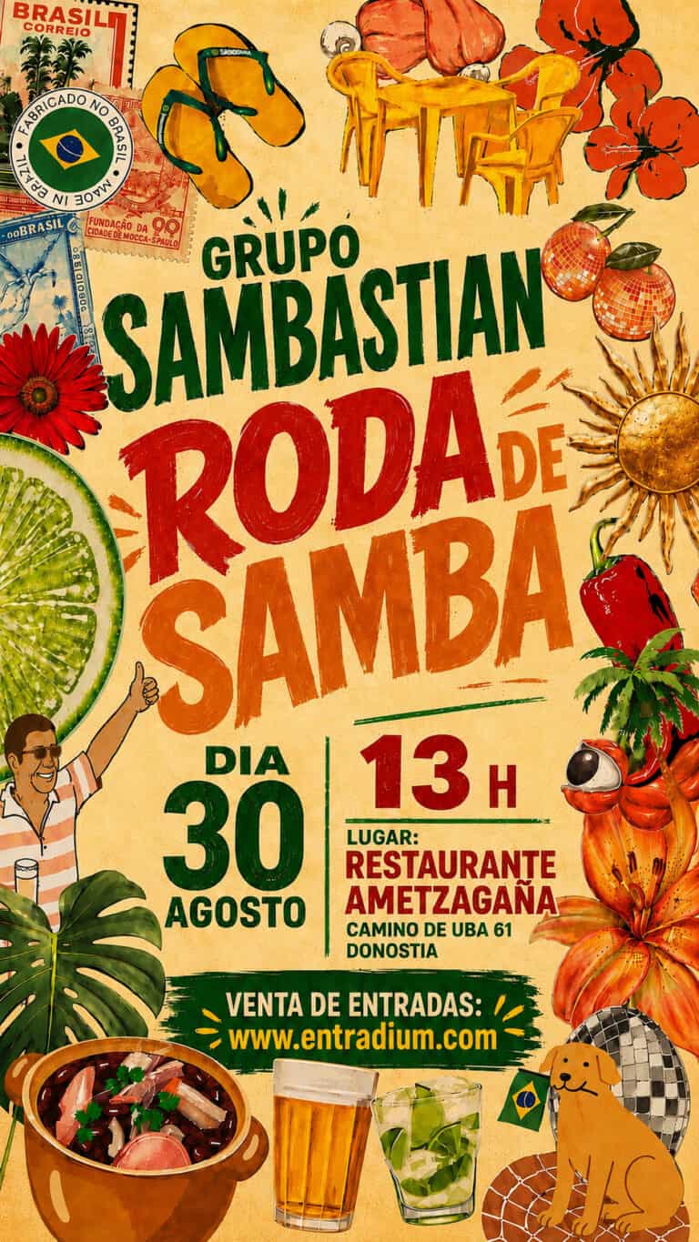 Sambastian Roda de Samba 30 de agosto 2026 en Donostia – San Sebastián